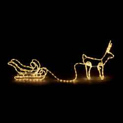 Φωτεινή Διακόσμηση Ελαφιού με Έλκηθρο REINDEER PULL SLEIGH X081921214